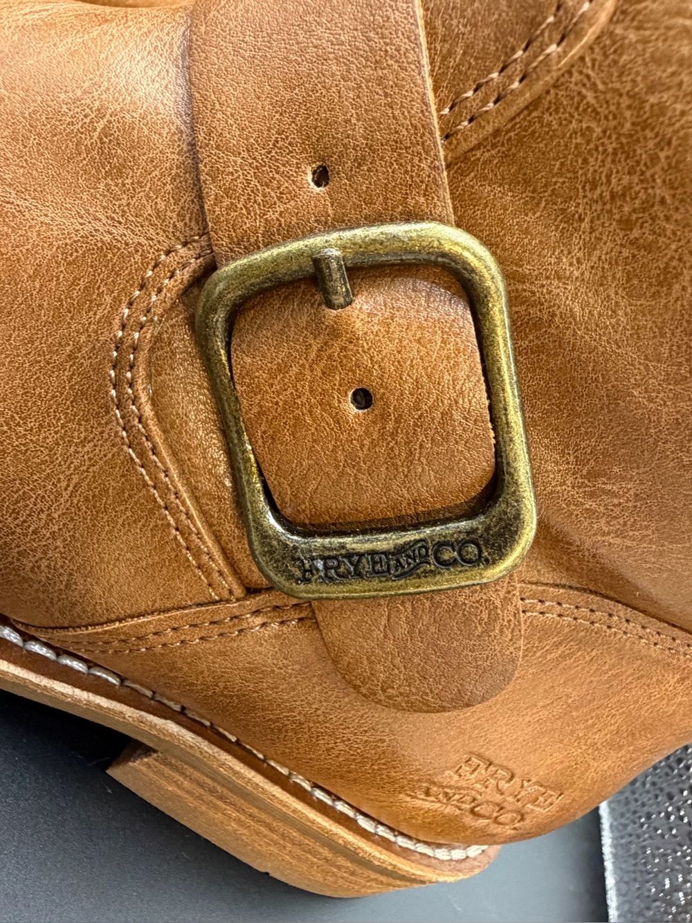 NWT Women’s FRYE AND CO. Chensee Short Boot Size 8 / Saddle - Picture 4 of 11